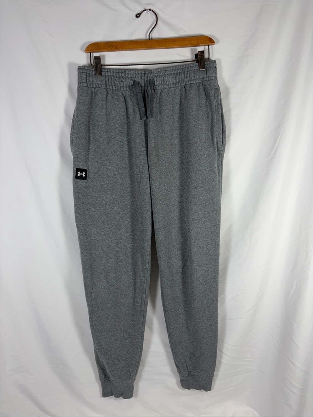 Under Armour Men’s Gray Drawstring Sweatpants with Pockets sz Lg